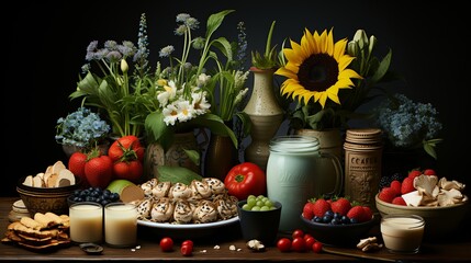 a table topped with lots of different types of vegetables