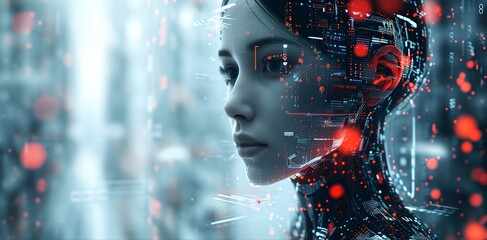 a woman with a futuristic face