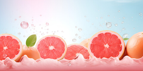 Glistening Citrus Elegance: White Grapefruit Dreams