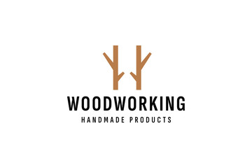woodworking logo vector icon illustration