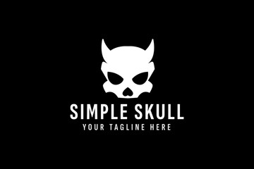 skull logo vector icon illustration