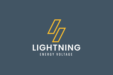 lightning logo vector icon illustration