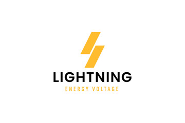 lightning logo vector icon illustration