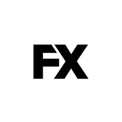 Obraz premium Letter F and X, FX logo design template. Minimal monogram initial based logotype.