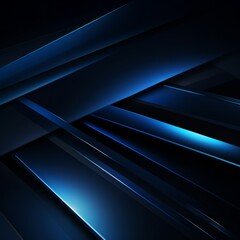 Dark Blue Abstract Background With Lines, Minimalist and Modern Art