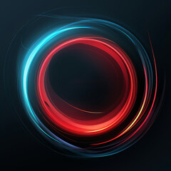 Red and Blue Circle on Black Background
