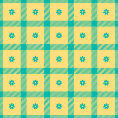 Spring gingham pattern, seamless checked plaids. Pastel vichy background for print wrapping paper, gif card, invitation, Easter holiday design.