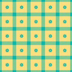 Spring gingham pattern, seamless checked plaids. Pastel vichy background for print wrapping paper, gif card, invitation, Easter holiday design.