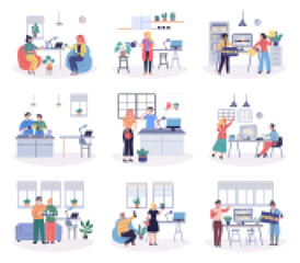 Office rest vector illustration. Incorporating entertainment into office rest areas enhances employee enjoyment during breaks Taking moments for rest and enjoyment in workplace contributes to overall