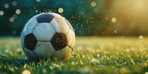 Naklejka premium Soccer club training