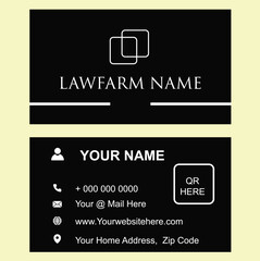 Lawyer Business card in Black and white color