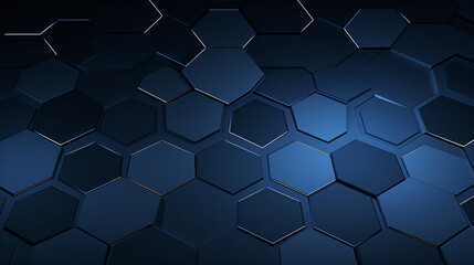 Hexagonal dark blue navy background