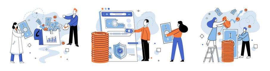 Successful business. Vector illustration. Successful teamwork relies on open communication and cooperation Partnerships thrive on trust, collaboration, and communication Effective management drives © Dmytro