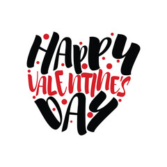 Hand Drawn Happy Valentine's Day Calligraphy Text Vector Design.