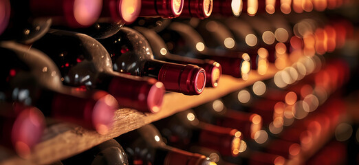 many wine bottles are lined up - Powered by Adobe
