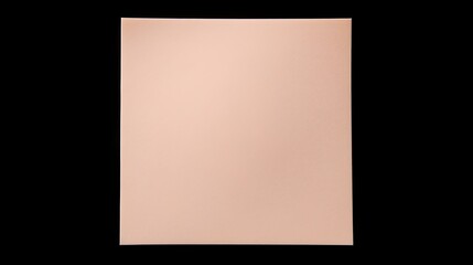 Blush square Paper Note on a black Background. Brainstorming Template with Copy Space