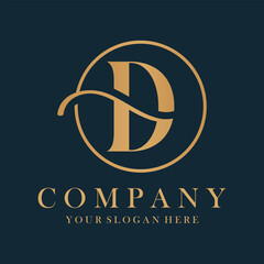 Luxury D Logo Design. D Letter Design Vector.