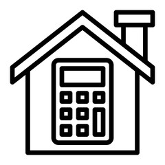House Calculating Icon Design