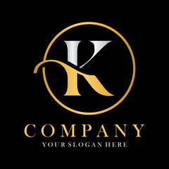 Luxury K Logo Design. K Letter Design Vector.