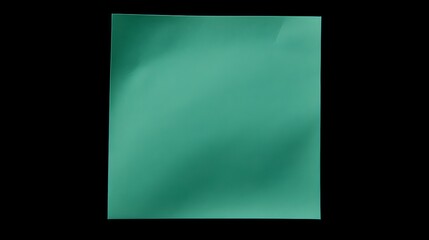 Green square Paper Note on a black Background. Brainstorming Template with Copy Space
