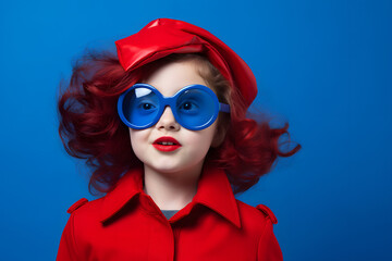 Retro Fashion Child Model. Generative AI