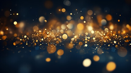 Fototapeta na wymiar Abstract festive and new year background with stunning soft bokeh lights and shiny elements