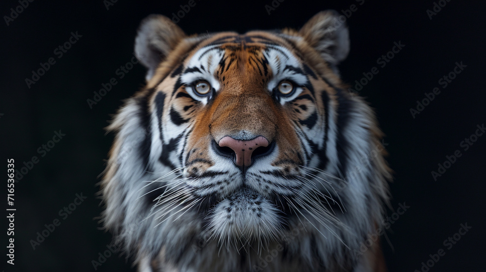 Sticker portrait of a bengal tiger