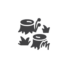 Deforestation vector icon.