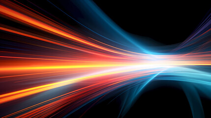 Glowing shiny lines effect vector background, technology lines background and light effect, 3D rendering