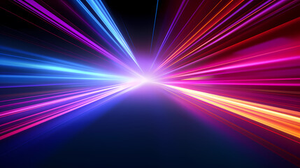 Glowing shiny lines effect vector background, technology lines background and light effect, 3D rendering