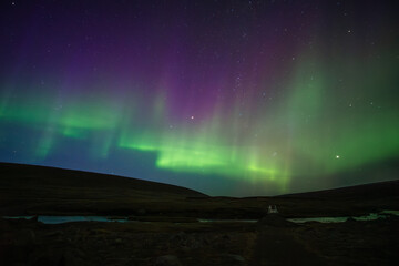 Aurora Borealis near Laugavallalaug, Iceland