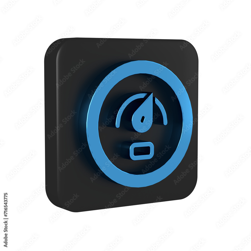 Poster blue digital speed meter concept icon isolated on transparent background. global network high speed 