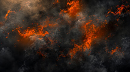 Fiery Abstract Texture on Smoky Dark Background