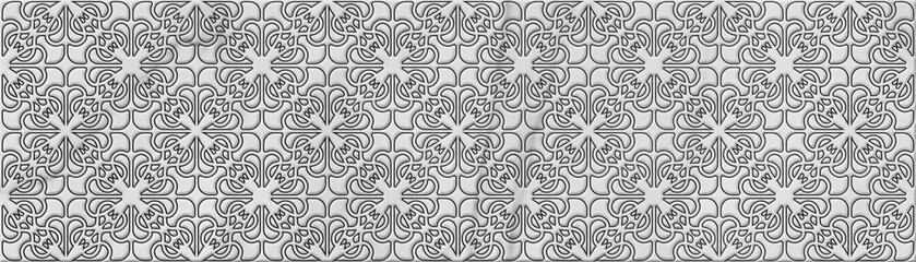 Fototapeta premium ecorative wallpaper background pattern, digital geometric floral 3d structure, ceramic tile, cover, interior, carpet.