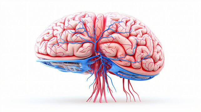 3d rendered illustration of the human brain areas