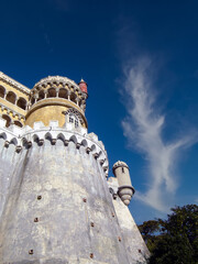 Sintra, Portugal - December 04, 2023: Palacio Nacional da Pena National Palace. A 19th century...
