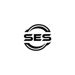 SES logo. S E S design. White SES letter. SES, S E S letter logo  SES design. Initial letter SES linked circle uppercase monogram logo. S E S letter logo SES vector design. SES letter logo design five
