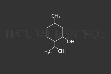 natural menthol molecular skeletal chemical formula	