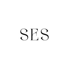 SES logo. S E S design. White SES letter. SES, S E S letter logo  SES design. Initial letter SES linked circle uppercase monogram logo. S E S letter logo SES vector design. SES letter logo design five