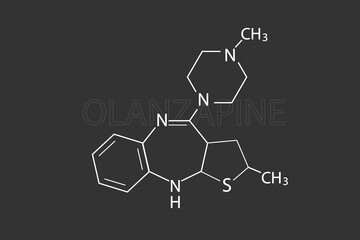 Olanzapine molecular skeletal chemical formula	