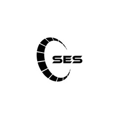 SES logo. S E S design. White SES letter. SES, S E S letter logo  SES design. Initial letter SES linked circle uppercase monogram logo. S E S letter logo SES vector design. SES letter logo design five