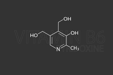 Pyridoxine molecular skeletal chemical formula	