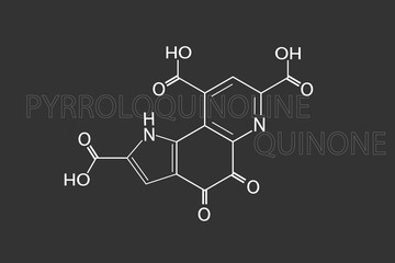Pyrroloquinoline quinone molecular skeletal chemical formula	