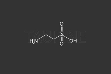 Taurine molecular skeletal chemical formula	