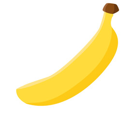 Banana Elegance - A high-resolution image focusing on the elegant simplicity of a single banana, emphasizing its smooth surface and appealing form. Banana vector illustration.