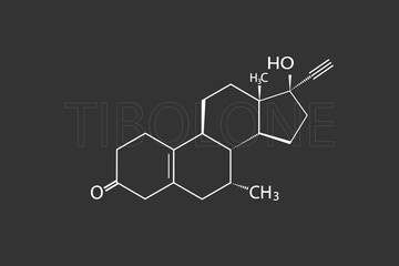 Tibolone molecular skeletal chemical formula	