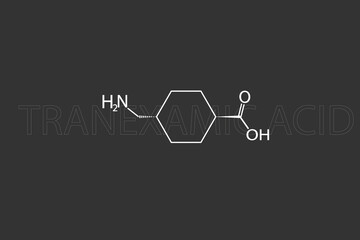 Tranexamic acid molecular skeletal chemical formula	
