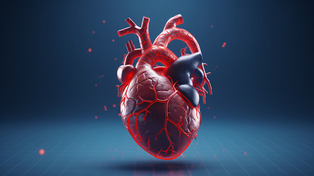 3d rendered medical animation of a beating heart