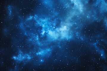 Naklejka premium blue night sky with stars, in the style of infinite space, 
