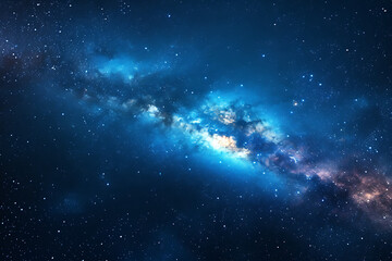 Naklejka na ściany i meble blue night sky with stars, in the style of infinite space, 